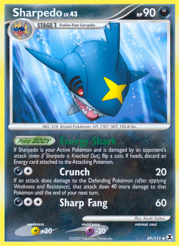 Sharpedo (49/111) [Platinum: Rising Rivals] | The Gaming-Verse