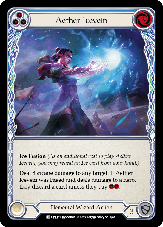 Aether Icevein (Blue) [UPR115] (Uprising)  Rainbow Foil | The Gaming-Verse