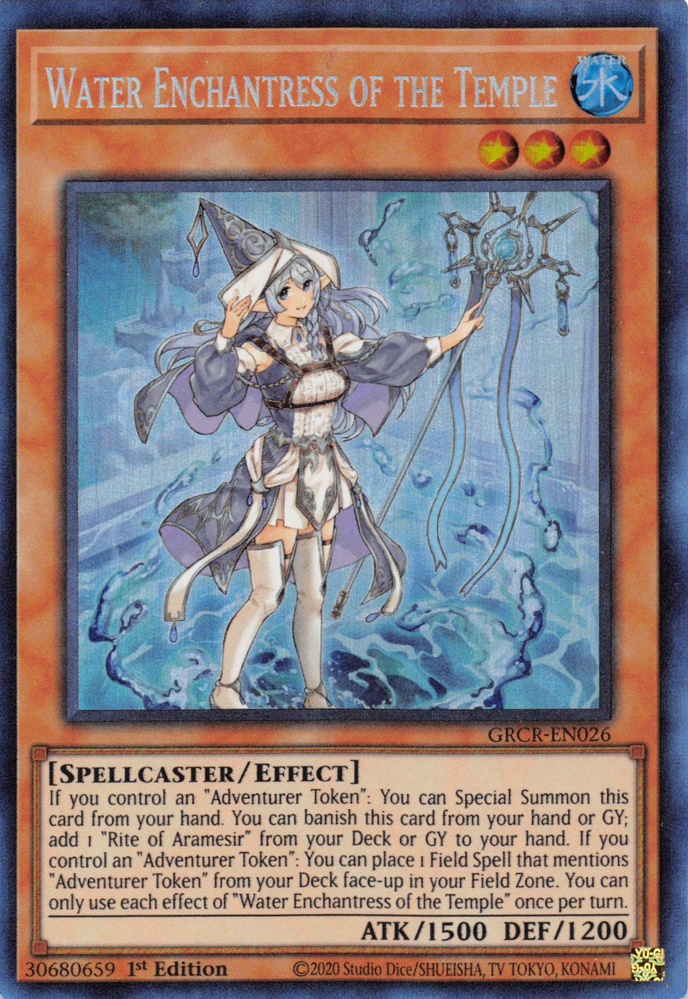 Water Enchantress of the Temple [GRCR-EN026] Collector's Rare | The Gaming-Verse