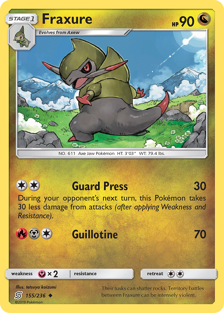 Fraxure (155/236) [Sun & Moon: Unified Minds] | The Gaming-Verse