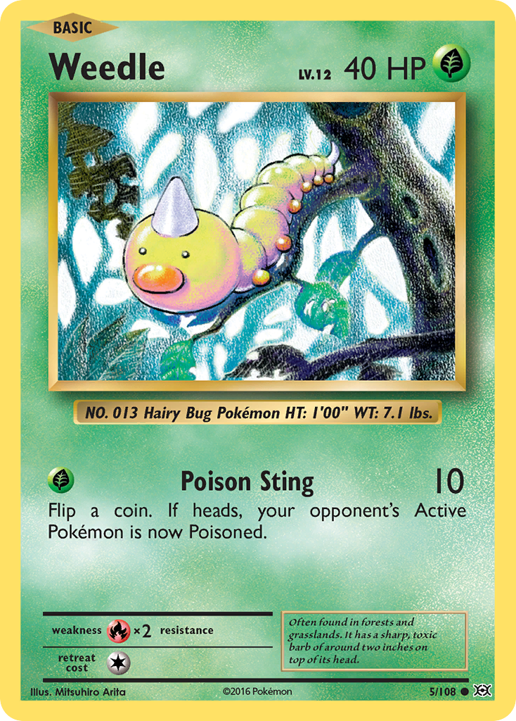 Weedle (5/108) [XY: Evolutions] | The Gaming-Verse