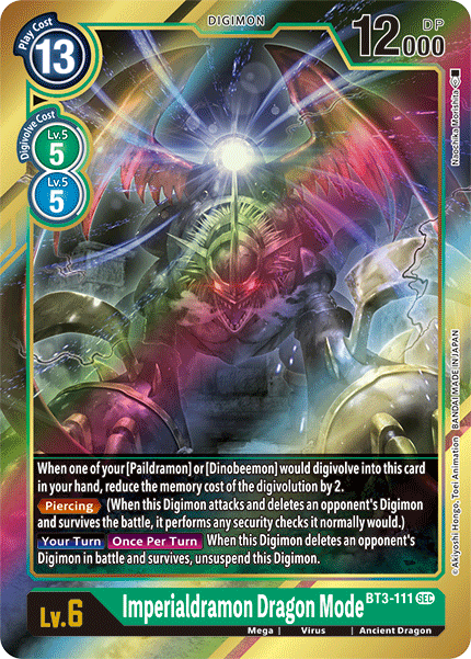 Imperialdramon Dragon Mode [BT3-111] (Alternate Art) [Release Special Booster Ver.1.5] | The Gaming-Verse