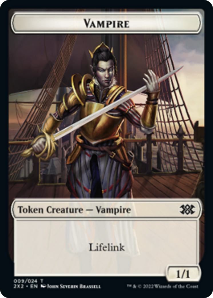 Elemental // Vampire Double-sided Token [Double Masters 2022 Tokens] | The Gaming-Verse