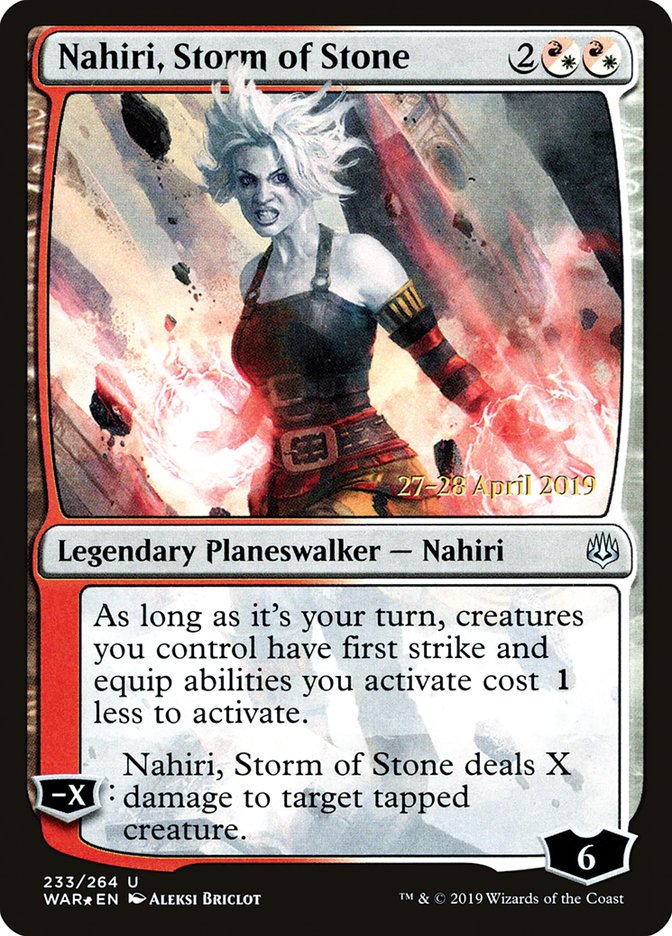 Nahiri, Storm of Stone  [War of the Spark Prerelease Promos] | The Gaming-Verse