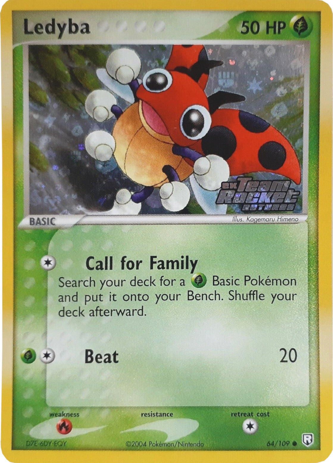 Ledyba (64/109) (Stamped) [EX: Team Rocket Returns] | The Gaming-Verse