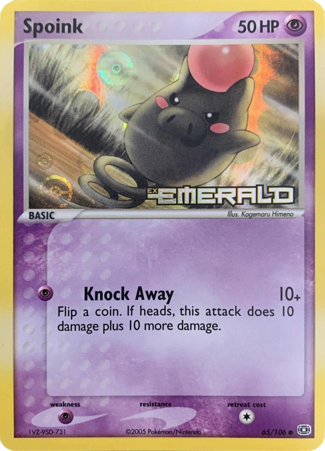 Spoink (65/106) (Stamped) [EX: Emerald] | The Gaming-Verse