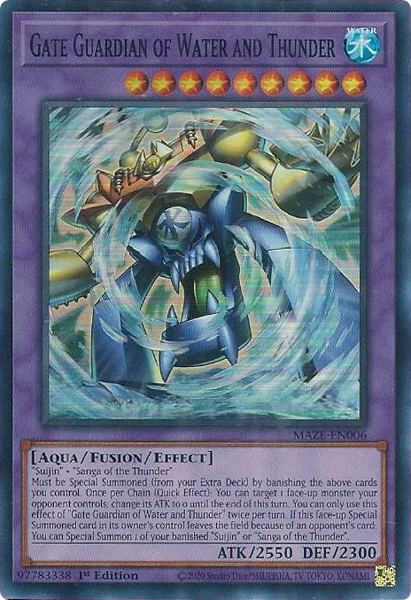 Gate Guardian of Water and Thunder [MAZE-EN006] Super Rare | The Gaming-Verse