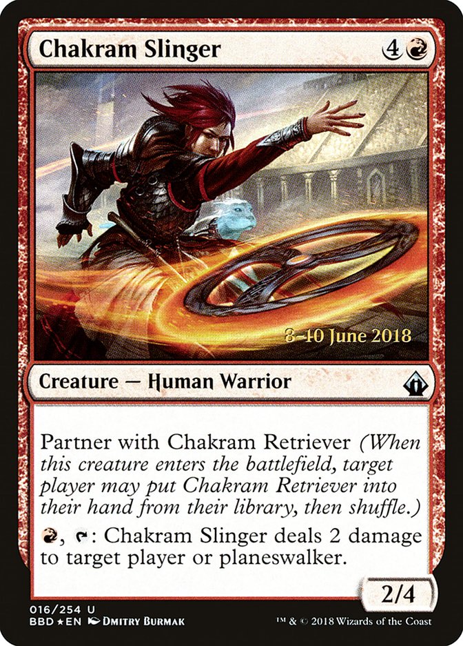 Chakram Slinger  (Prerelease) [Battlebond Prerelease Promos] | The Gaming-Verse