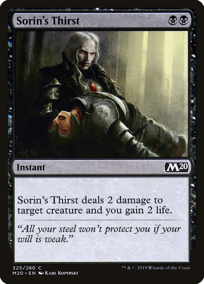 Sorin's Thirst [Core Set 2020] | The Gaming-Verse