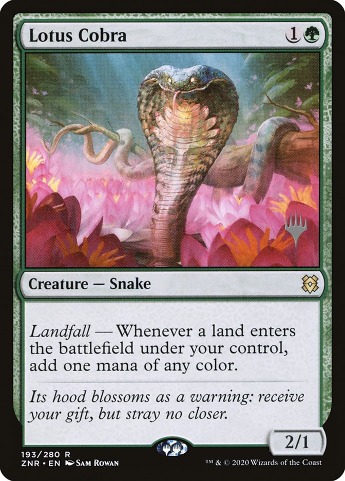 Lotus Cobra (Promo Pack) [Zendikar Rising Promos] | The Gaming-Verse