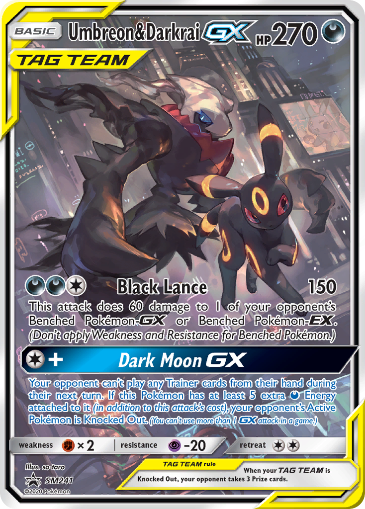 Umbreon & Darkrai GX (SM241) (Jumbo Card) [Sun & Moon: Black Star Promos] | The Gaming-Verse