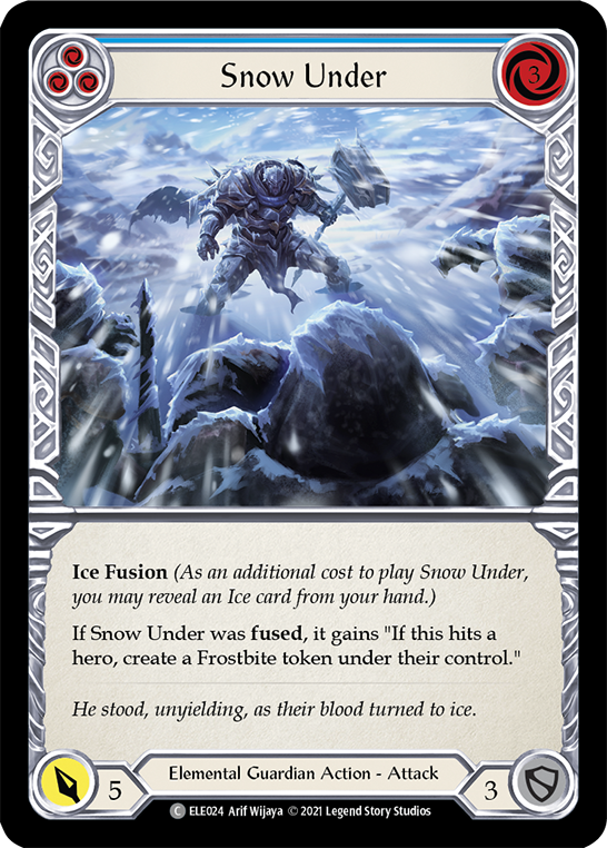 Snow Under (Blue) [ELE024] (Tales of Aria)  1st Edition Rainbow Foil | The Gaming-Verse