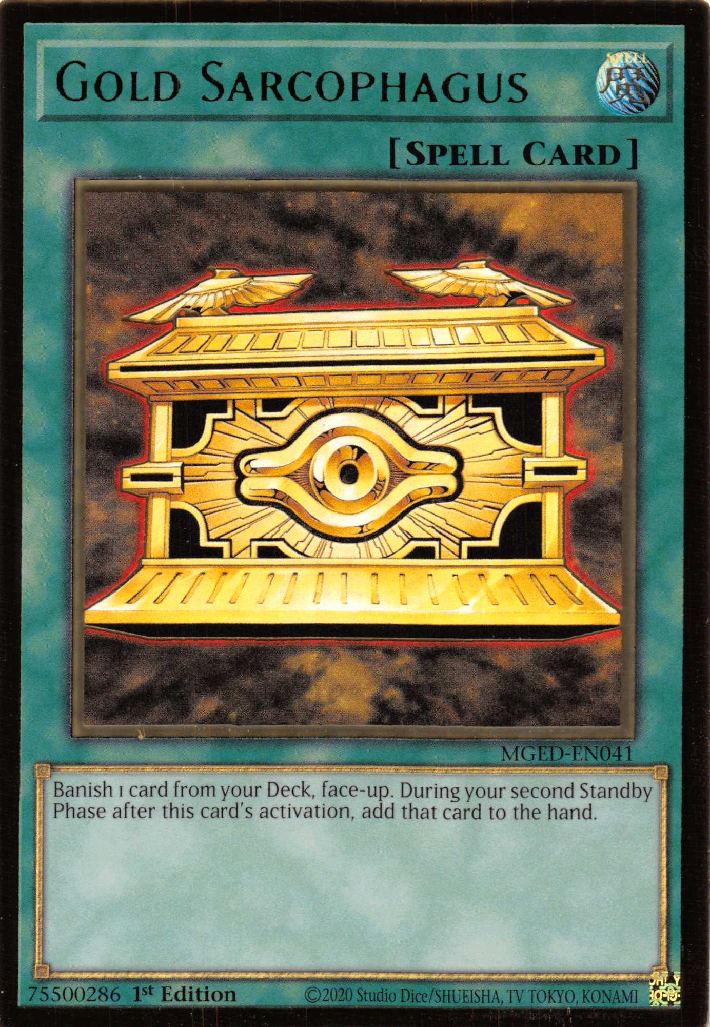 Gold Sarcophagus [MGED-EN041] Gold Rare | The Gaming-Verse