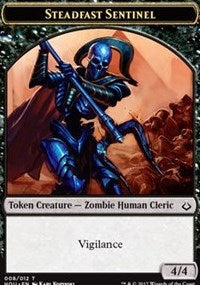 Steadfast Sentinel // Zombie Double-sided Token [Hour of Devastation Tokens] | The Gaming-Verse