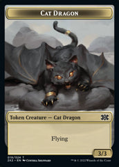 Cat Dragon // Spirit Double-sided Token [Double Masters 2022 Tokens] | The Gaming-Verse