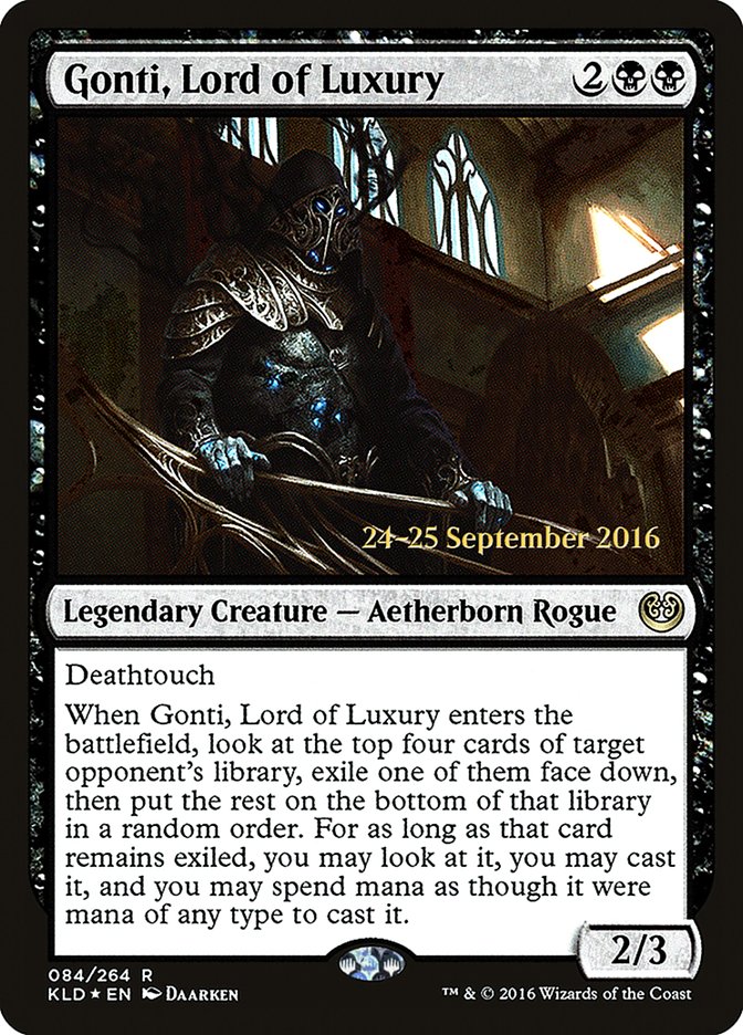 Gonti, Lord of Luxury  (Prerelease) [Kaladesh Prerelease Promos] | The Gaming-Verse