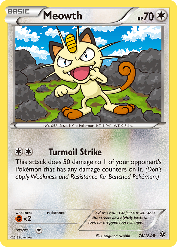 Meowth (74/124) [XY: Fates Collide] | The Gaming-Verse