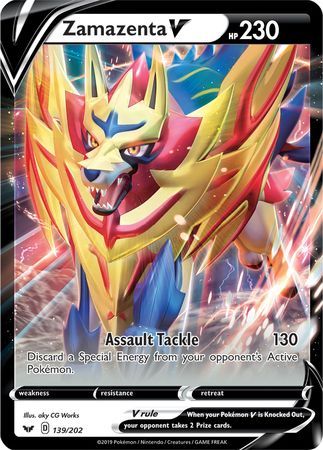 Zamazenta V (139/202) (Jumbo Card) [Sword & Shield: Base Set] | The Gaming-Verse