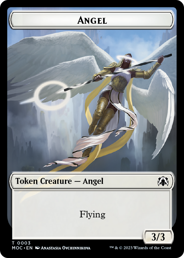 Angel (3) // Demon Double-Sided Token [March of the Machine Commander Tokens] | The Gaming-Verse