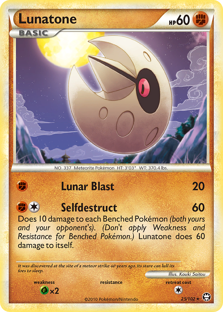 Lunatone (25/102) [HeartGold & SoulSilver: Triumphant] | The Gaming-Verse