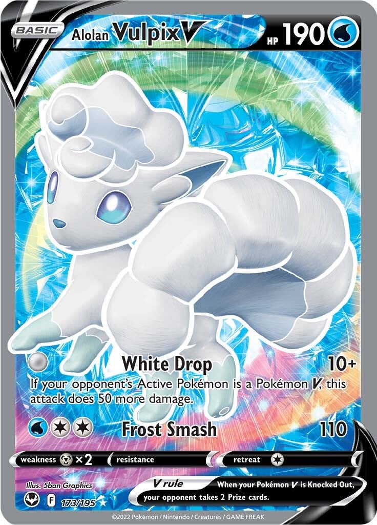 Alolan Vulpix V (173/195) [Sword & Shield: Silver Tempest] | The Gaming-Verse