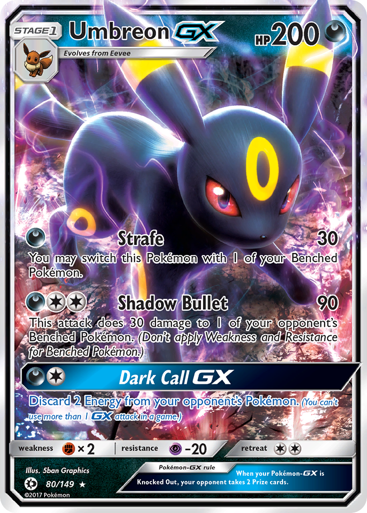 Umbreon GX (80/149) [Sun & Moon: Base Set] | The Gaming-Verse