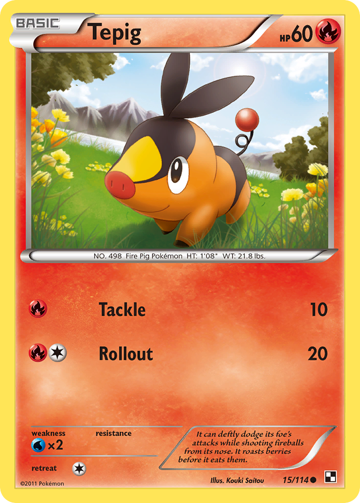 Tepig (15/114) [Black & White: Base Set] | The Gaming-Verse