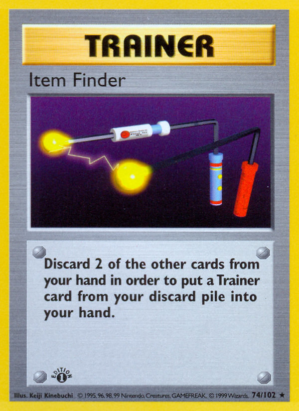 Item Finder (74/102) (Shadowless) [Base Set 1st Edition] | The Gaming-Verse