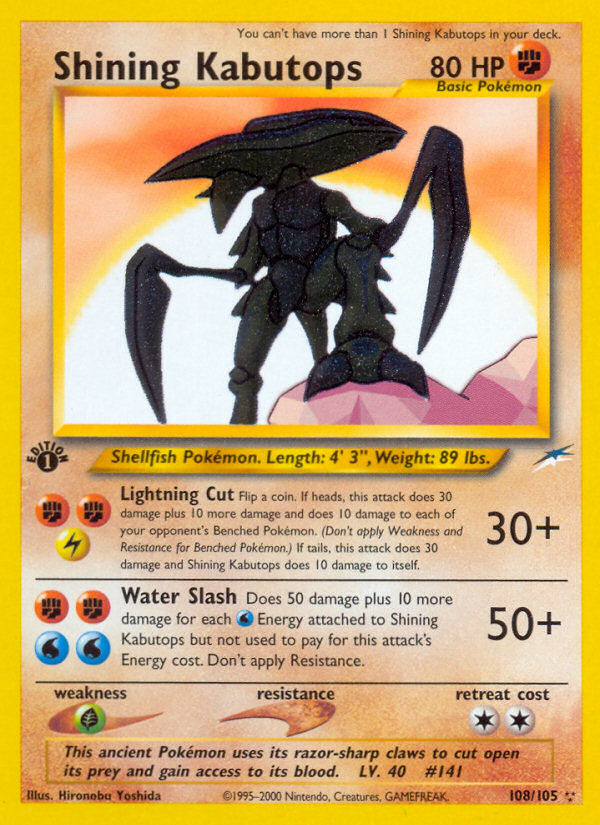 Shining Kabutops (108/105) [Neo Destiny 1st Edition] | The Gaming-Verse