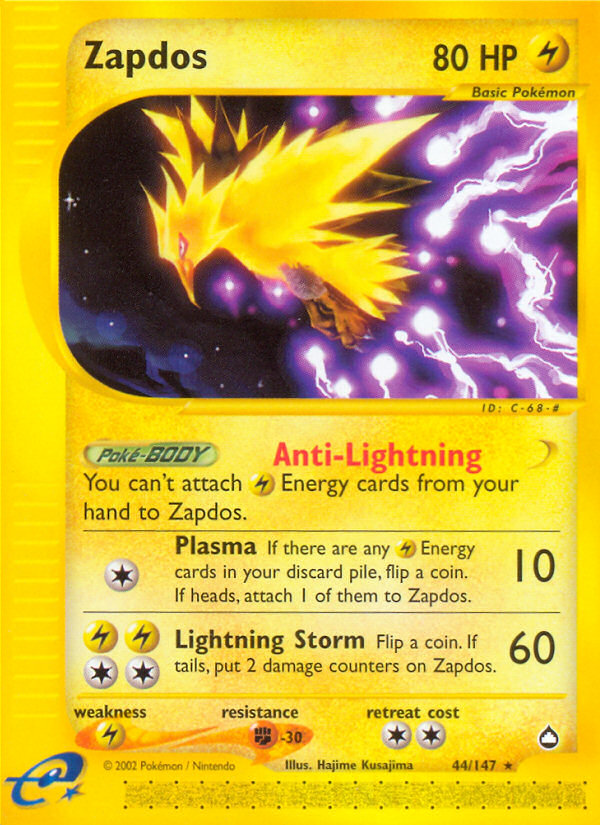 Zapdos (44/147) [Aquapolis] | The Gaming-Verse