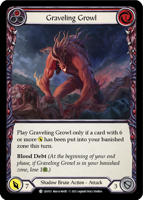 Graveling Growl (Red) [LEV013] (Monarch Levia Blitz Deck) | The Gaming-Verse