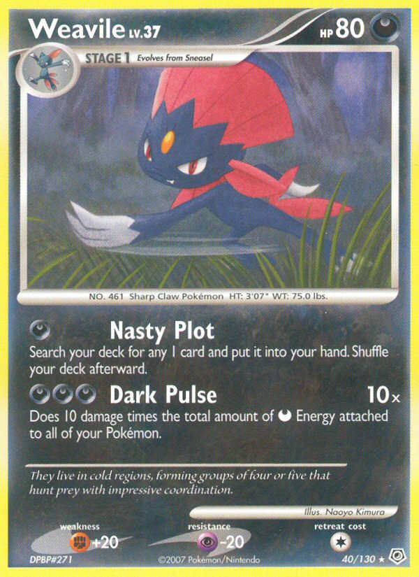 Weavile (40/130) [Diamond & Pearl: Base Set] | The Gaming-Verse