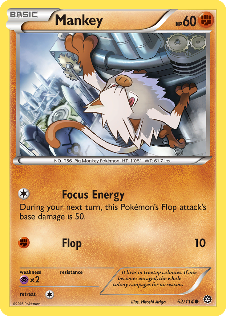 Mankey (52/114) [XY: Steam Siege] | The Gaming-Verse