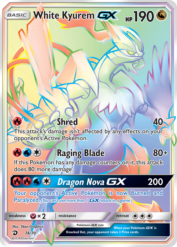 White Kyurem GX (74/70) [Sun & Moon: Dragon Majesty] | The Gaming-Verse