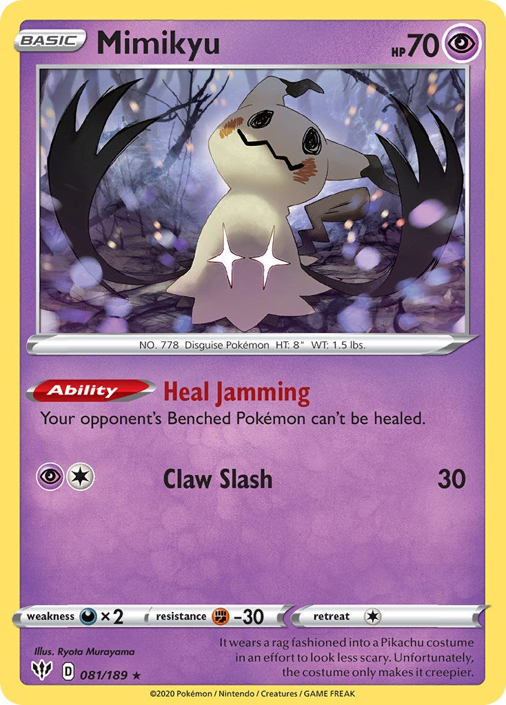 Mimikyu (081/189) (Cosmos Holo) [Sword & Shield: Darkness Ablaze] | The Gaming-Verse