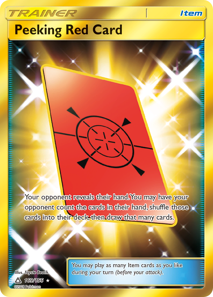 Peeking Red Card (169/156) [Sun & Moon: Ultra Prism] | The Gaming-Verse