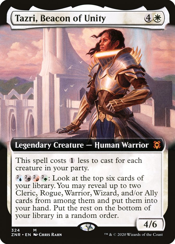 Tazri, Beacon of Unity (Extended Art) [Zendikar Rising] | The Gaming-Verse