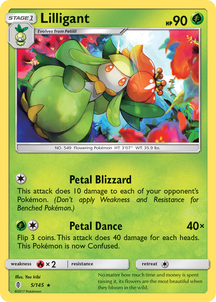 Lilligant (5/145) [Sun & Moon: Guardians Rising] | The Gaming-Verse