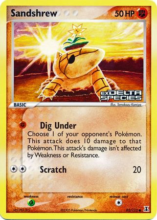 Sandshrew (82/113) (Stamped) [EX: Delta Species] | The Gaming-Verse