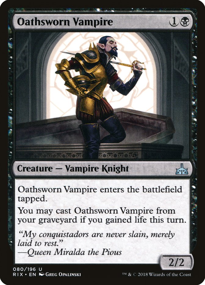 Oathsworn Vampire [Rivals of Ixalan] | The Gaming-Verse