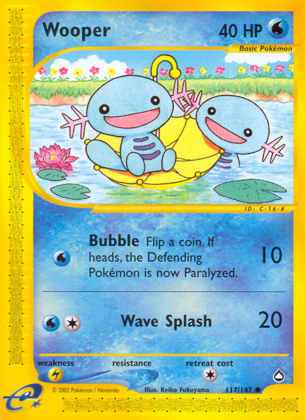 Wooper (117/147) [Aquapolis] | The Gaming-Verse