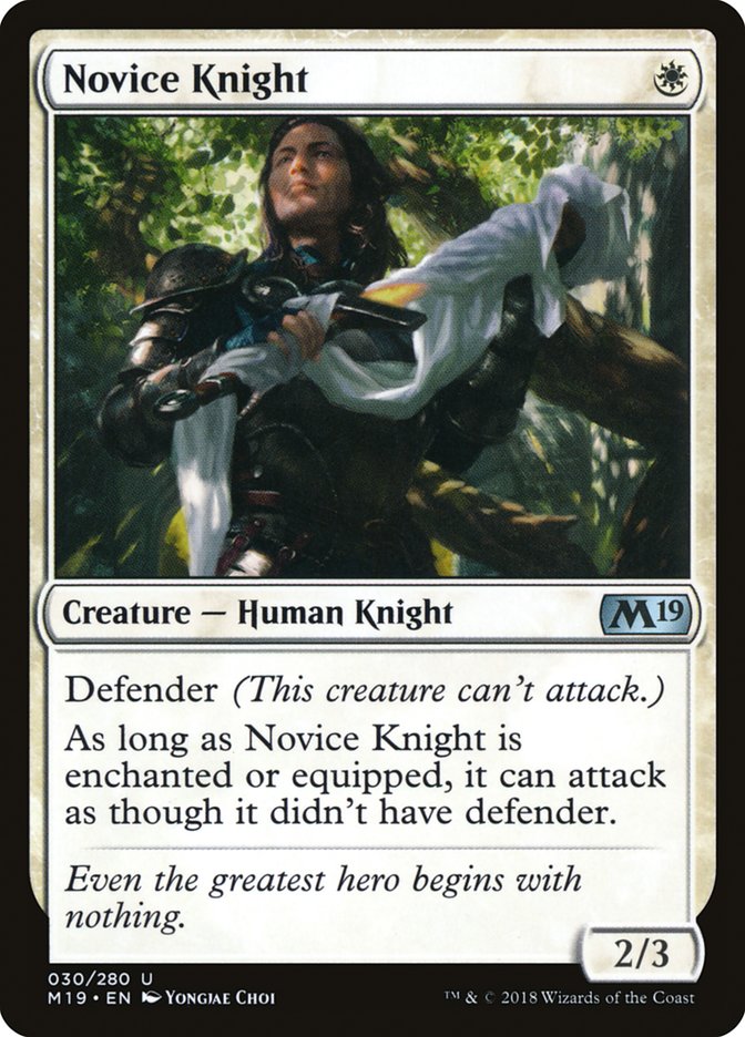 Novice Knight [Core Set 2019] | The Gaming-Verse