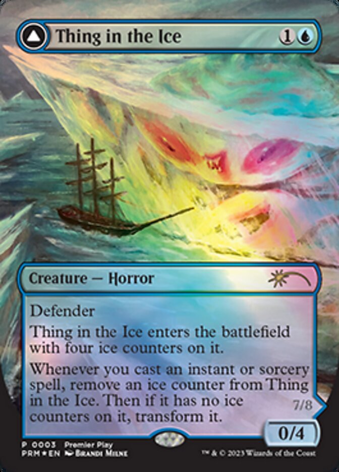 Thing in the Ice // Awoken Horror (Borderless Alternate Art) [Regional Championship Qualifiers 2023] | The Gaming-Verse