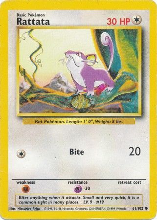 Rattata (61/102) [Base Set Unlimited] | The Gaming-Verse