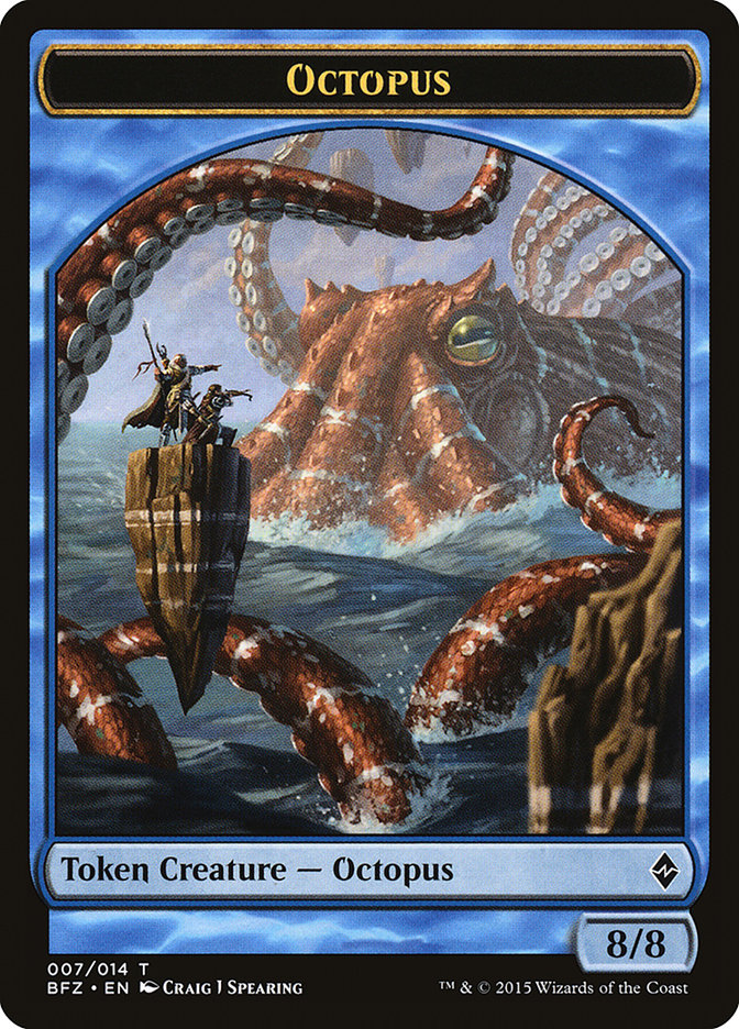 Octopus [Battle for Zendikar Tokens] | The Gaming-Verse