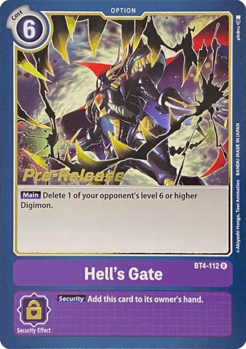 Hell's Gate [BT4-112] [Great Legend Pre-Release Promos] | The Gaming-Verse