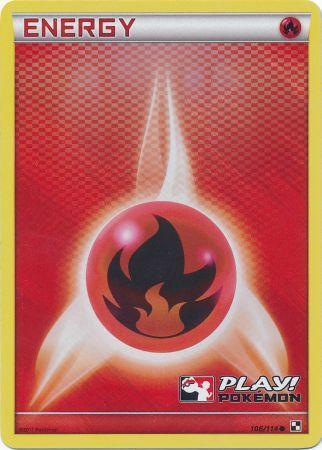 Fire Energy (106/114) (Play Pokemon Promo) [Black & White: Base Set] | The Gaming-Verse