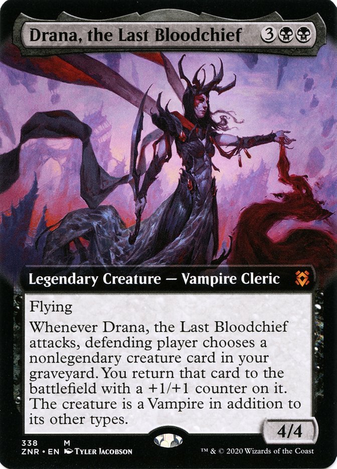 Drana, the Last Bloodchief (Extended Art) [Zendikar Rising] | The Gaming-Verse