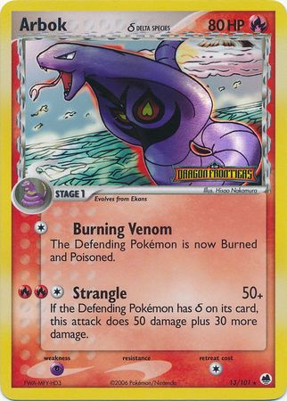 Arbok (13/101) (Delta Species) (Stamped) [EX: Dragon Frontiers] | The Gaming-Verse