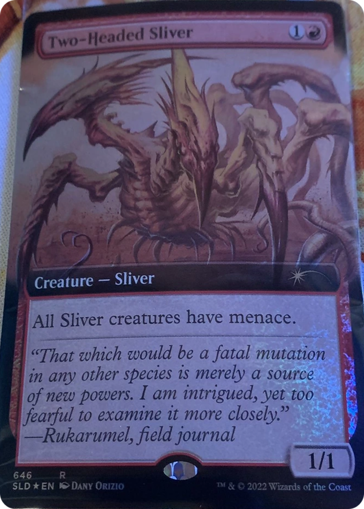 Two-Headed Sliver (Extended Art) [Secret Lair Drop Promos] | The Gaming-Verse